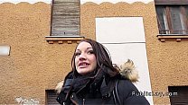 Hungarian cuttie from public banging for cash